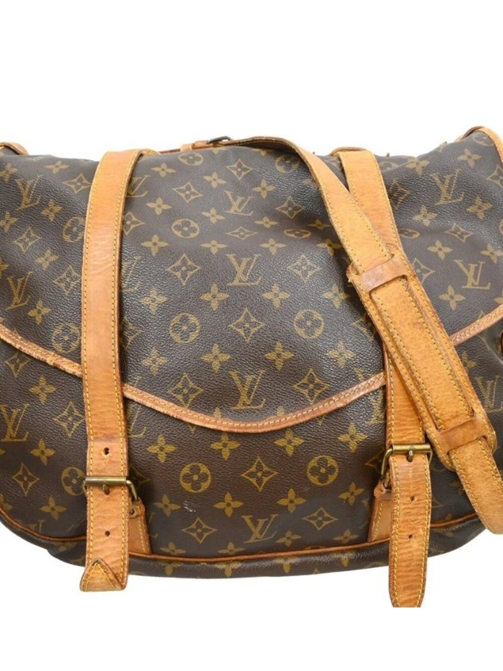BUYIT09 LOUIS VUITTON MONOGRAM SAUMUR 43 MESSENGER BAG M42252 AR8909 YQ92317